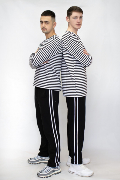 Джемпер Бобруйсктрикотаж 65323 черно-белый - фото 2