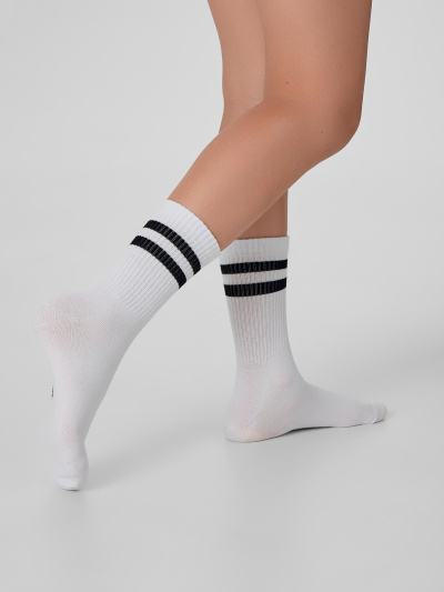 Носки Mark Formelle 444A-2458/B3-233444A белый_сер.меланж_черный_рис.2458 - фото 2