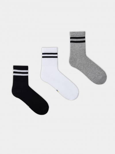 Носки Mark Formelle 444A-2458/B5-233444A белый_сер.меланж_черный_рис.2458 - фото 2