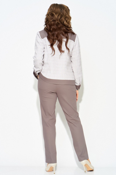 Бомбер, брюки Fita 3232 бежево-шоколадный - фото 8