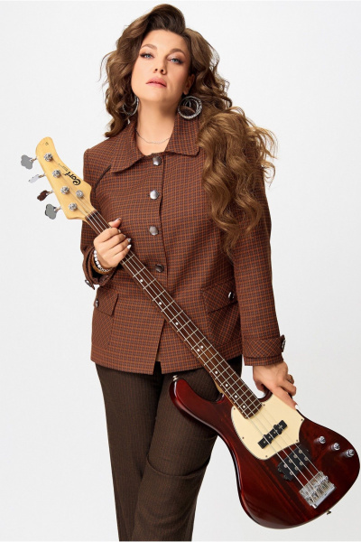 Жакет Fita 20752 терракот+коричневый - фото 9