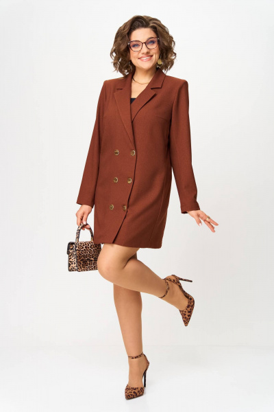 Платье Anastasia 1264 терракот - фото 5