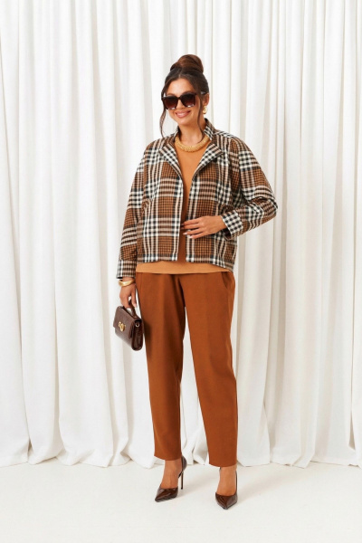 Блуза, брюки, жакет Beautiful&Free 6413 миндаль - фото 2