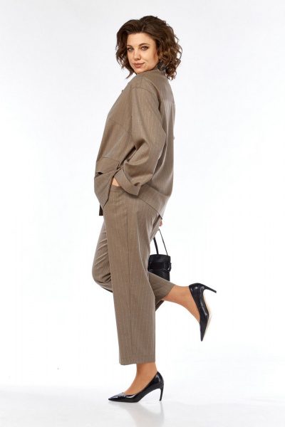 Брюки, жакет Jurimex 3468 коричневый_полоска - фото 2