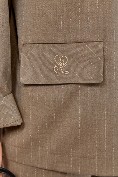 Брюки, жакет Jurimex 3468 коричневый_полоска - фото 7