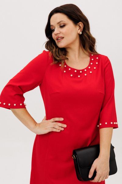 Платье ANIDEN 719-1 красный - фото 4