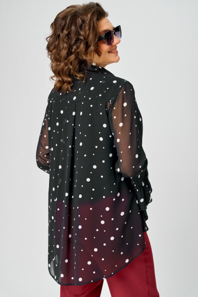 Блуза EVA GRANT 7221 принт_горох - фото 9