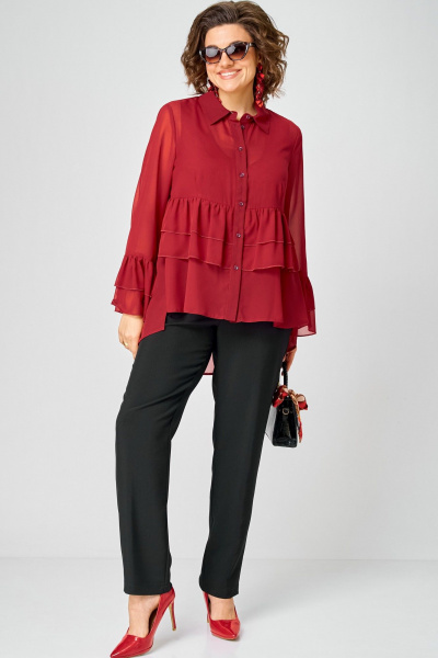 Блуза EVA GRANT 7221 красный - фото 8