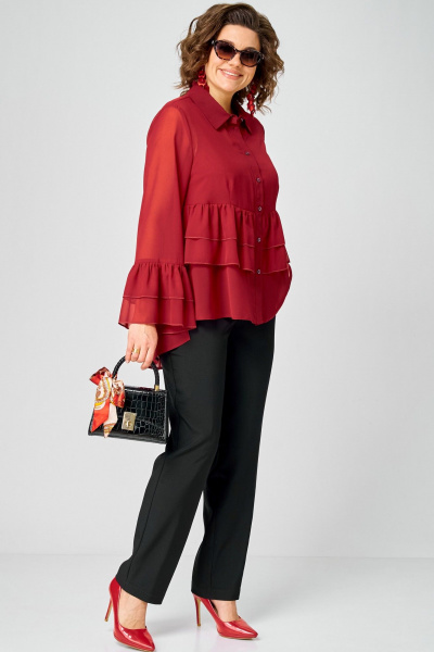 Блуза EVA GRANT 7221 красный - фото 3