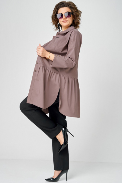 Блуза EVA GRANT 7068-1 капучино - фото 11