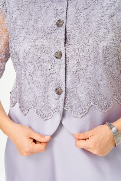 Жакет, юбка Svetlana-Style 2316 серебро - фото 7