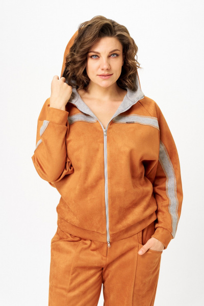 Бомбер, брюки Michel chic 1448 рыжий - фото 6