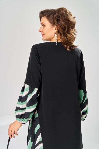 Платье Romanovich Style 1-2630 черно-зеленый - фото 8