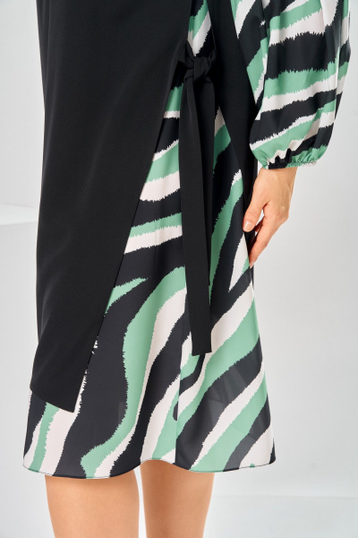 Платье Romanovich Style 1-2630 черно-зеленый - фото 6