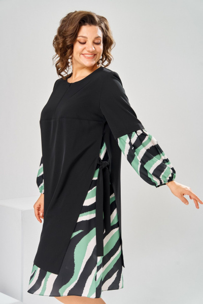 Платье Romanovich Style 1-2630 черно-зеленый - фото 5