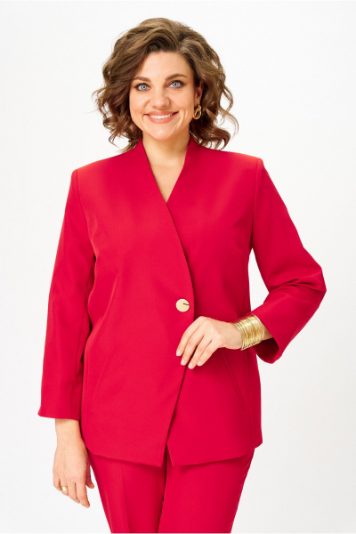 Брюки, жакет Vilena 1092 красный - фото 13