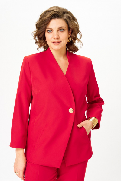 Брюки, жакет Vilena 1092 красный - фото 12