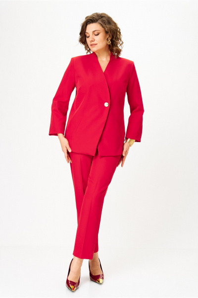 Брюки, жакет Vilena 1092 красный - фото 11