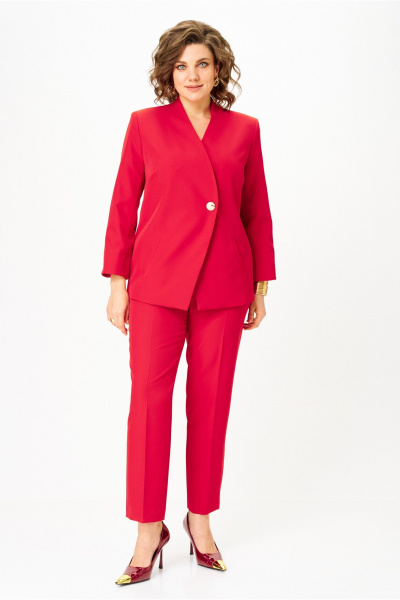 Брюки, жакет Vilena 1092 красный - фото 10