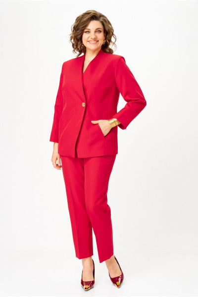 Брюки, жакет Vilena 1092 красный - фото 9