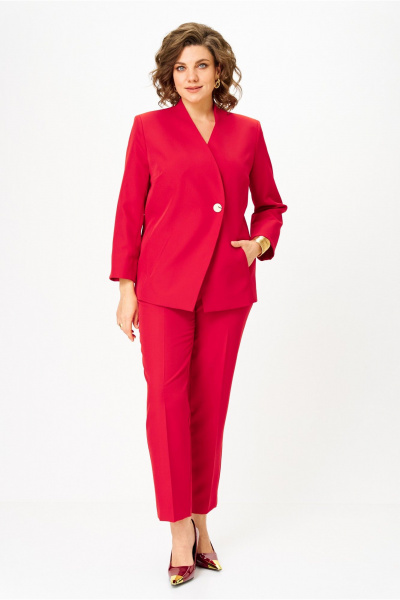 Брюки, жакет Vilena 1092 красный - фото 8