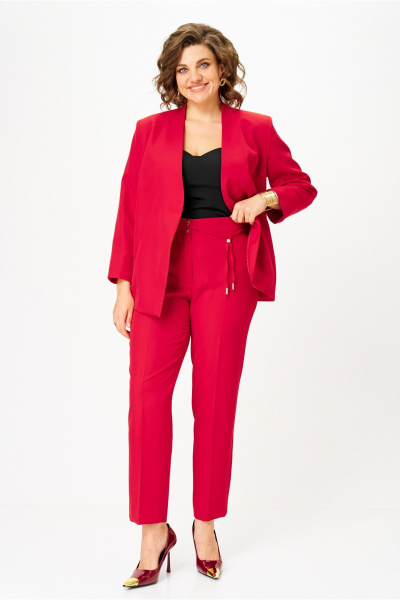 Брюки, жакет Vilena 1092 красный - фото 1