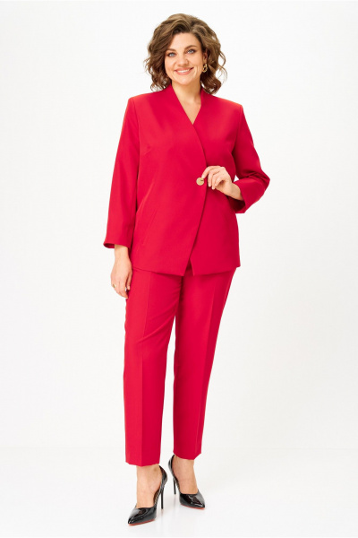 Брюки, жакет Vilena 1092 красный - фото 5
