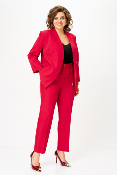 Брюки, жакет Vilena 1092 красный - фото 2