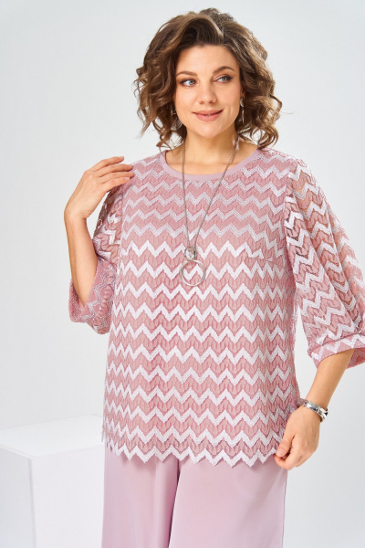 Блуза, брюки Romanovich Style 2-2892 пудровый - фото 12