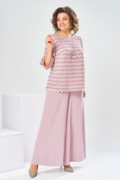 Блуза, брюки Romanovich Style 2-2892 пудровый - фото 6