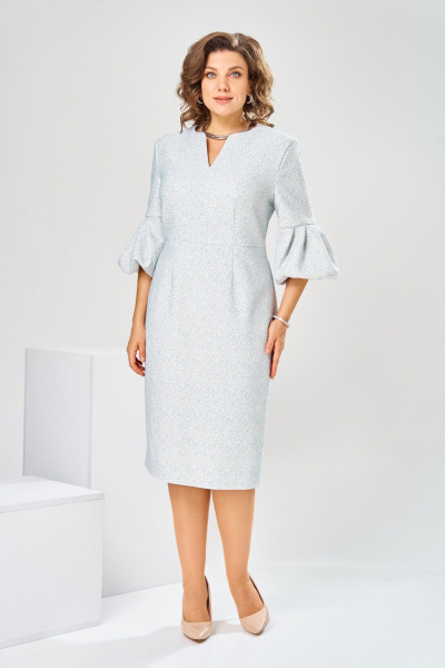 Платье Romanovich Style 1-2809 голубой/точка - фото 3