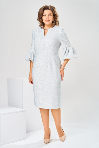 Платье Romanovich Style 1-2809 голубой/точка - фото 1