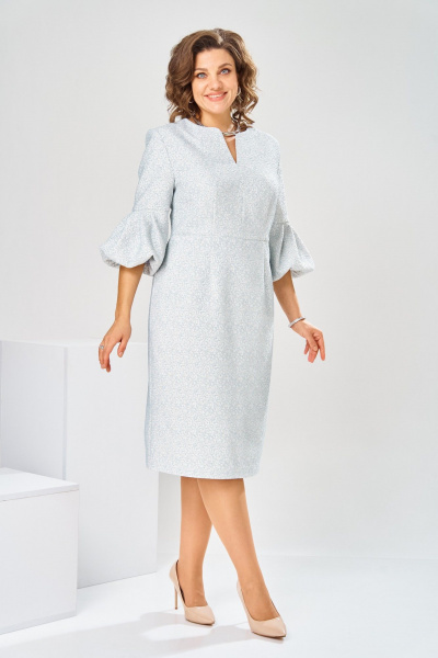 Платье Romanovich Style 1-2809 голубой/точка - фото 2