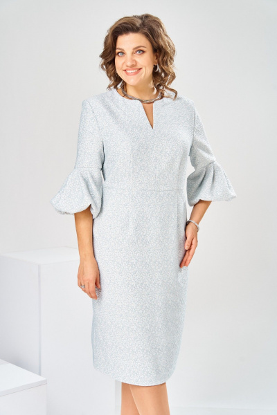 Платье Romanovich Style 1-2809 голубой/точка - фото 4