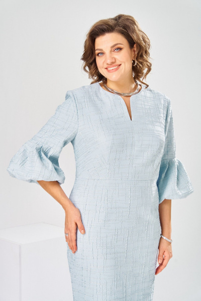 Платье Romanovich Style 1-2809 голубой/штрихи - фото 6