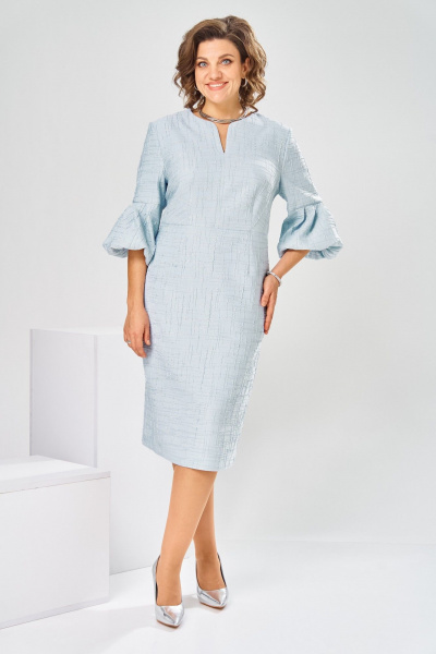 Платье Romanovich Style 1-2809 голубой/штрихи - фото 5