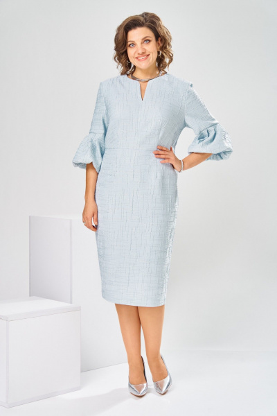 Платье Romanovich Style 1-2809 голубой/штрихи - фото 1