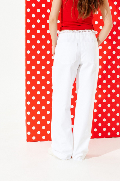 Брюки ELLETTO LIFE 2375 белый - фото 5