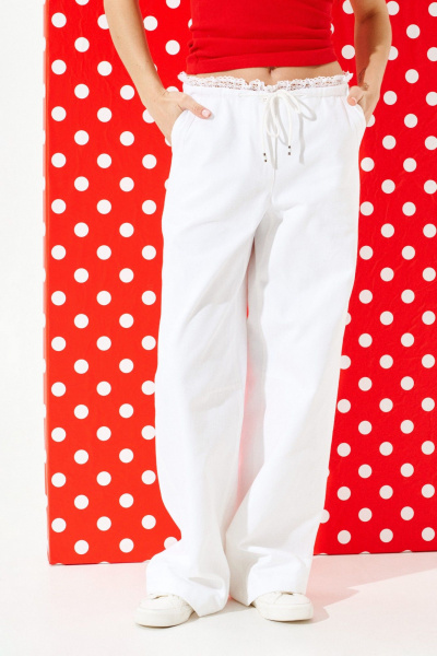 Брюки ELLETTO LIFE 2375 белый - фото 2