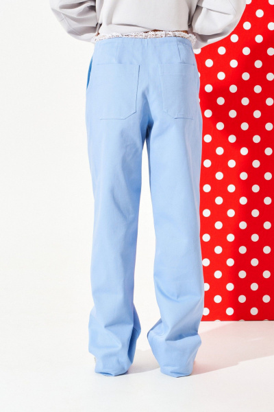 Брюки ELLETTO LIFE 2375 голубой - фото 5