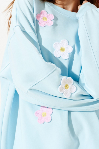 Свитшот ELLETTO LIFE 3946 голубой - фото 5