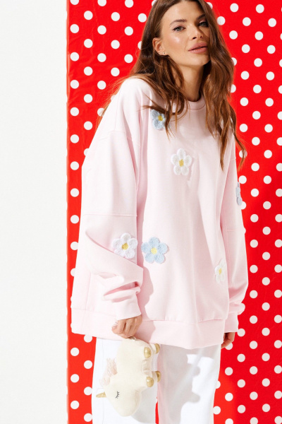 Свитшот ELLETTO LIFE 3946 розовый - фото 5