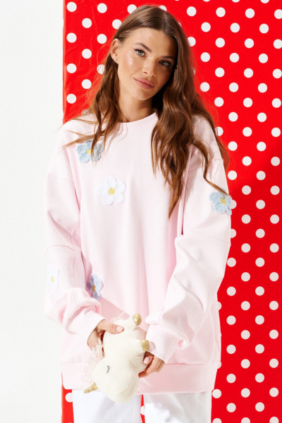 Свитшот ELLETTO LIFE 3946 розовый - фото 1