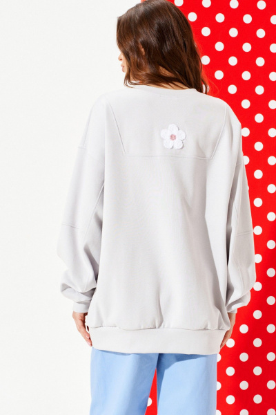 Свитшот ELLETTO LIFE 3947 серый - фото 6