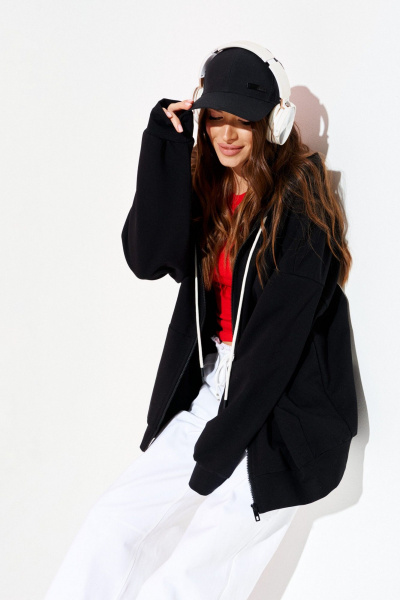 Толстовка ELLETTO LIFE 3952 черный - фото 9