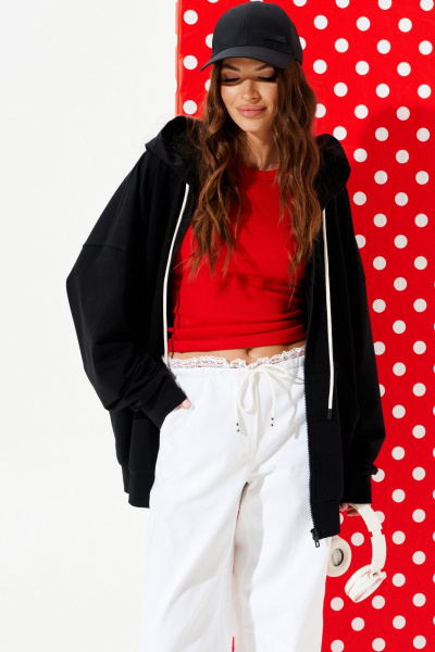 Толстовка ELLETTO LIFE 3952 черный - фото 5