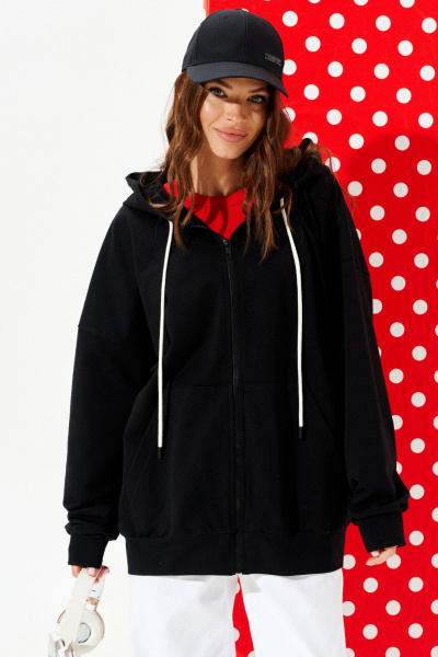 Толстовка ELLETTO LIFE 3952 черный - фото 1