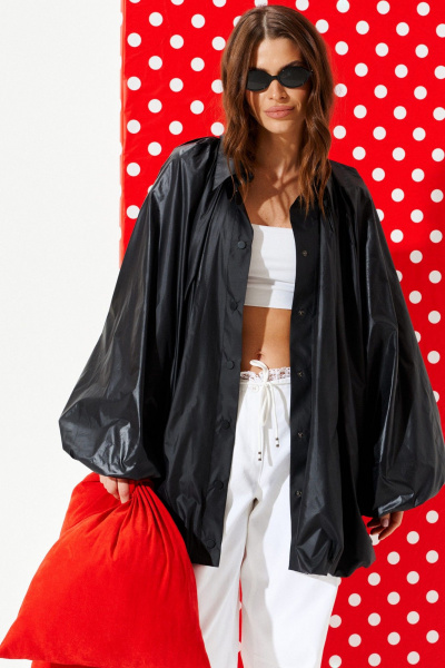 Плащ ELLETTO LIFE 3962 черный - фото 8