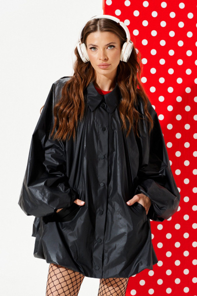 Плащ ELLETTO LIFE 3962 черный - фото 4