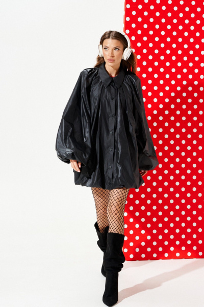 Плащ ELLETTO LIFE 3962 черный - фото 1